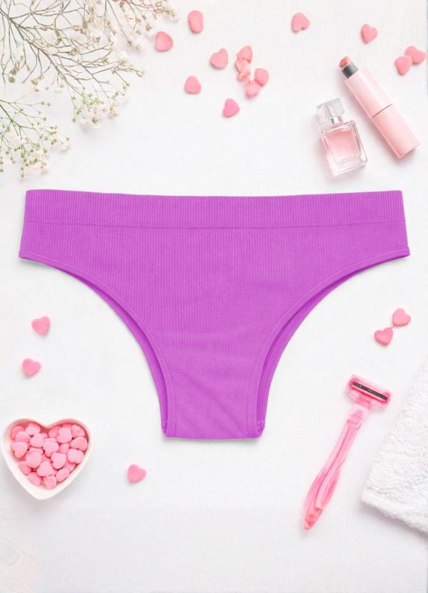 Dukali - Calcinha sem Costura Cintura Alta Tanga Roxo