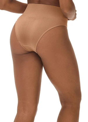 Zee Rucci - Calcinha Tanga Cós Alto sem Costura Bege - ZEE RUCCI