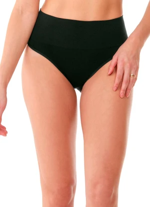 Zee Rucci - Calcinha Tanga Cós Alto sem Costura Preto - ZEE RUCCI
