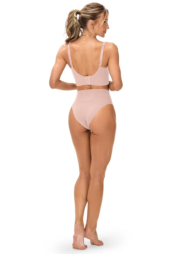 Zee Rucci - Calcinha Tanga Cós Alto sem Costura Rosa 4