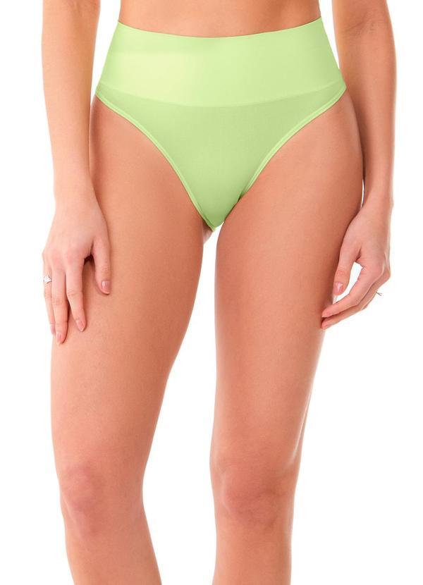 Zee Rucci - Calcinha Tanga Cós Alto sem Costura Verde