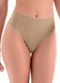Rovitex - Calcinha Tanga Cós Largo sem Costura Marrom - variação: Bege