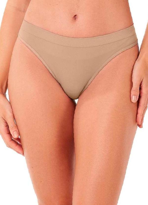 Rovitex - Calcinha Tanga sem Costura Bege