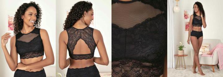 Suti� Top de Renda Preto