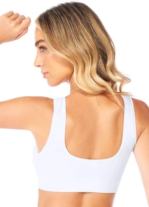 Rovitex - Top com Alça Larga sem Costura Branco - ROVITEX