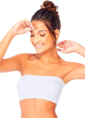 Rovitex - Top Faixa Bojo Removível sem Costura Branco - ROVITEX