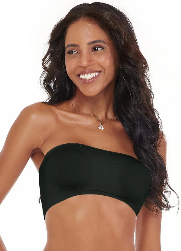 Rovitex - Top Faixa Bojo Removível sem Costura Preto