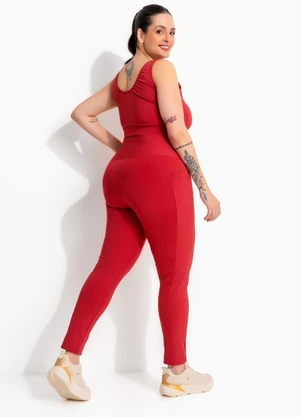 Marguerite - Top Fitness Bordô em Malha Zero Transparência Forrado - MARGUERITE