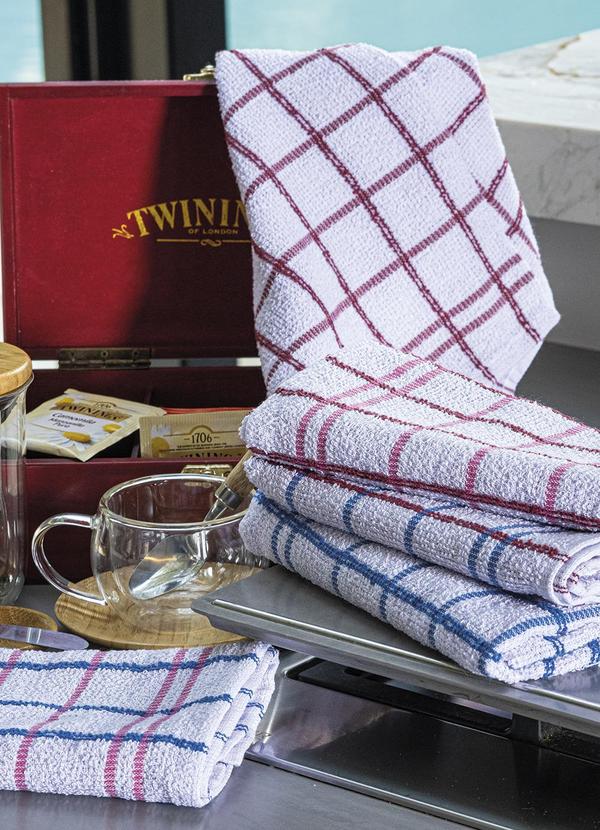 Kit 2 Panos de Prato Felpudos Xadrez