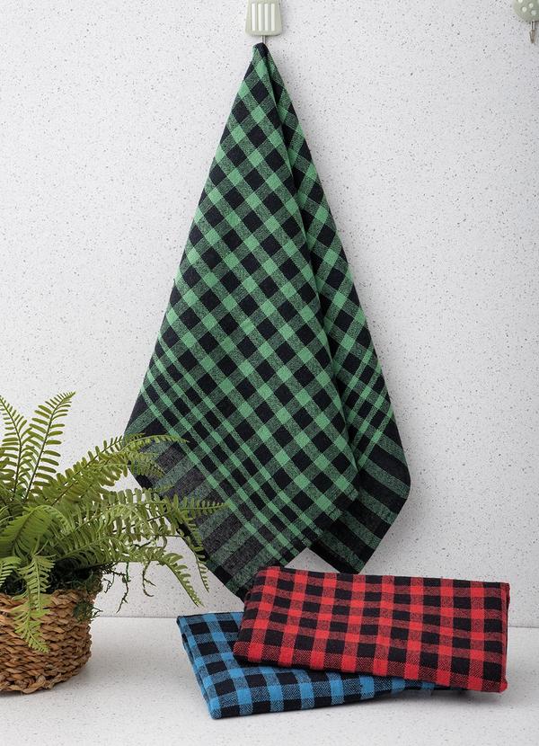 Lar e Lazer - Kit Pano de Copa Xadrez Sortido 3 Peças 2