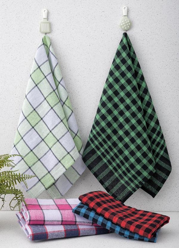 Lar e Lazer - Kit Pano de Copa Xadrez Sortido 3 Peças 4