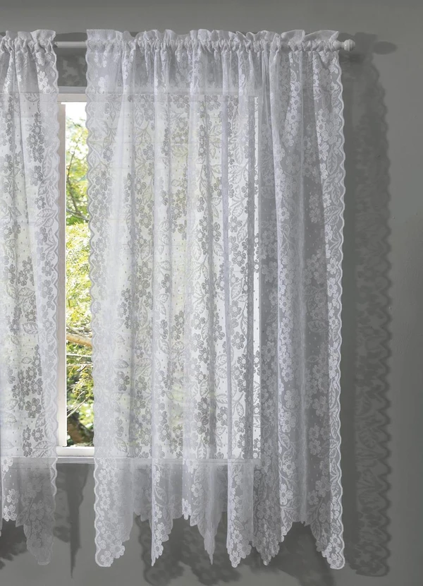 Cajovil - Cortina Artesanal Branca Cerejeira 2.80m X 1.60m 2