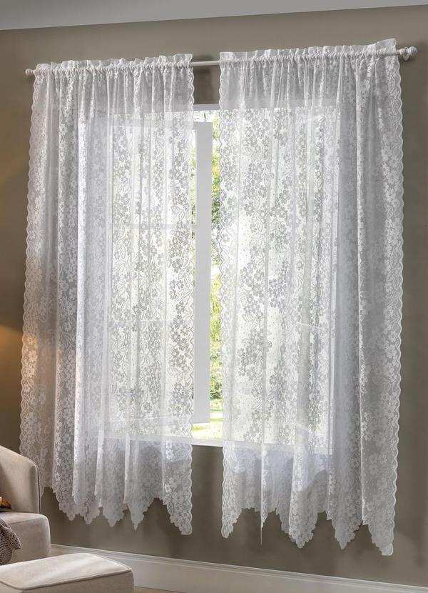Cortina Artesanal (Branca) Cerejeira 2.80m X 2.10m