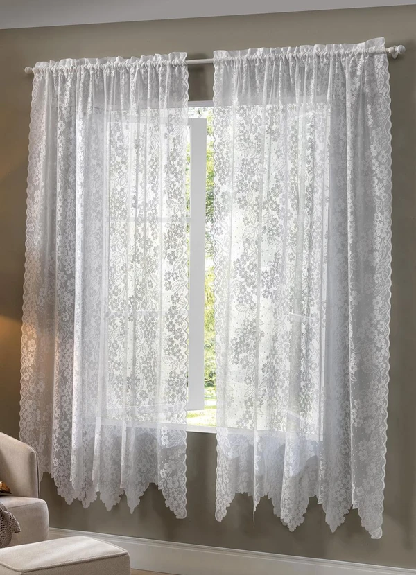 Santista - Cortina Artesanal Branca Cerejeira 2.80m X 2.10m