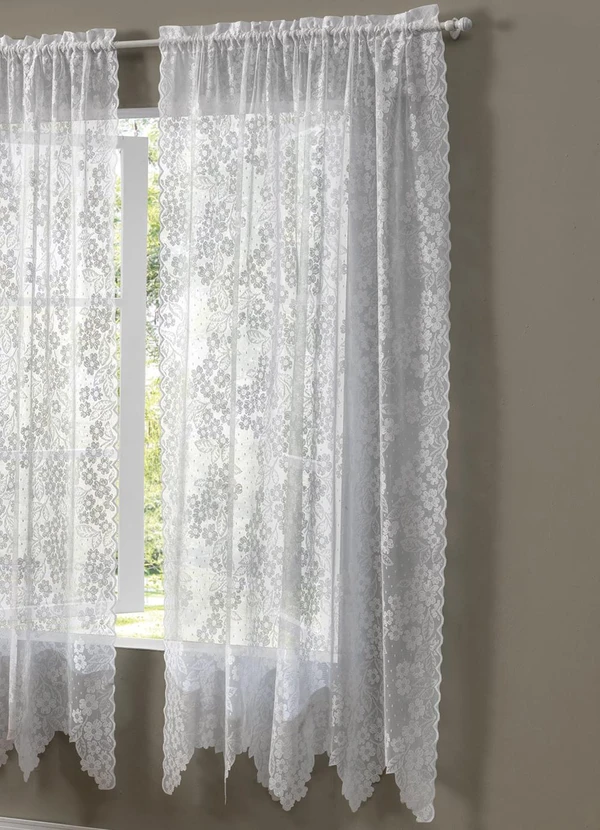 Santista - Cortina Artesanal Branca Cerejeira 2.80m X 2.10m 2