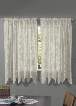 Lar e Lazer - Cortina Artesanal Marfim Cerejeira 2.80m X 1.60m - LAR E LAZER