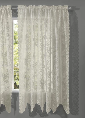 Lar e Lazer - Cortina Artesanal Marfim Cerejeira 2.80m X 1.60m - LAR E LAZER