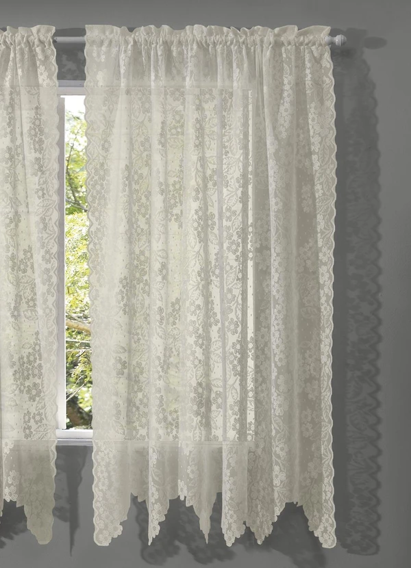 Lar e Lazer - Cortina Artesanal Marfim Cerejeira 2.80m X 1.60m 2