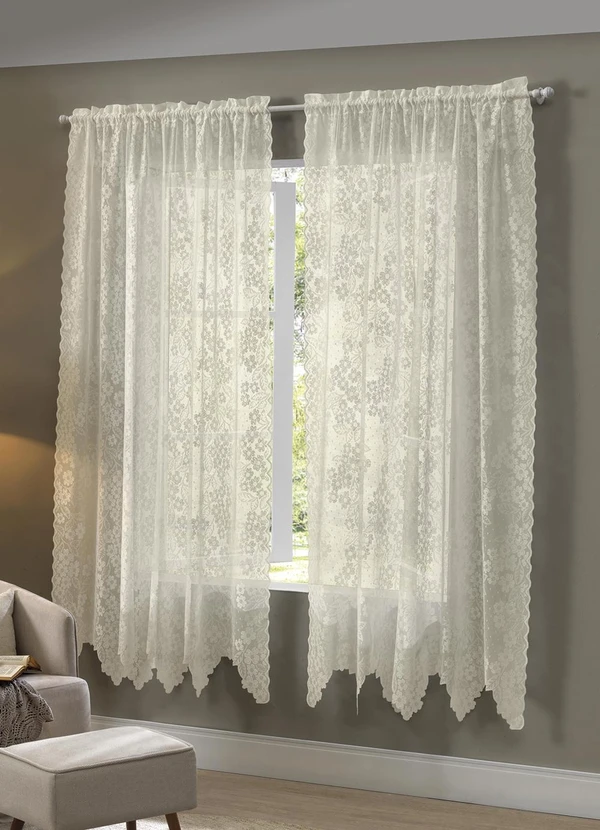 Santista - Cortina Artesanal Marfim Cerejeira 2.80m X 2.10m 1