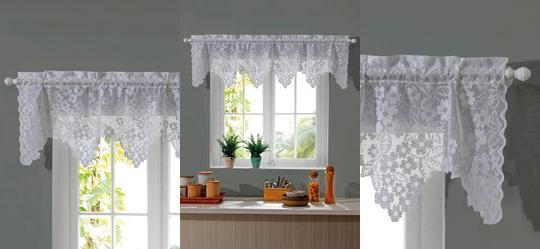 Cortina Band� Artesanal Branca 1.40mx45cm