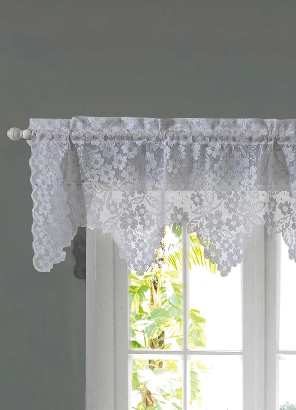 Santista - Cortina Bandô Artesanal Branca 1.40mx45cm 1