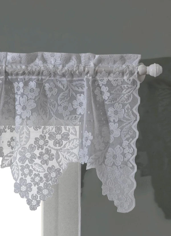 Santista - Cortina Bandô Artesanal Branca 1.40mx45cm 3