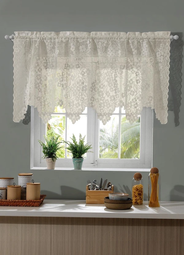 Santista - Cortina Bandô Artesanal Marfim Cerejeira 2