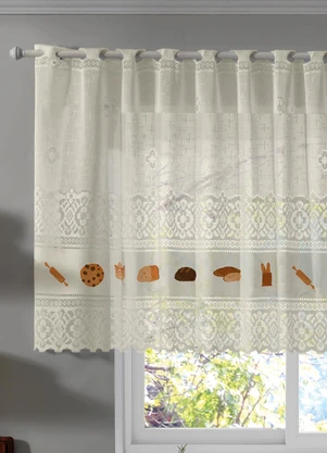 Santista - Cortina Bandô Valência Marfim Biscoito - SANTISTA