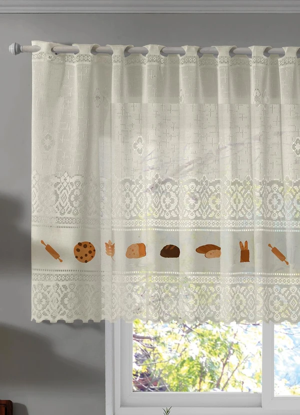 Santista - Cortina Bandô Valência Marfim Biscoito 1