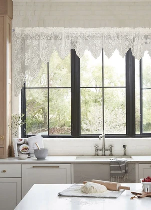 Santista - Cortina Cascata Artesanal Marfim Cerejeira - SANTISTA