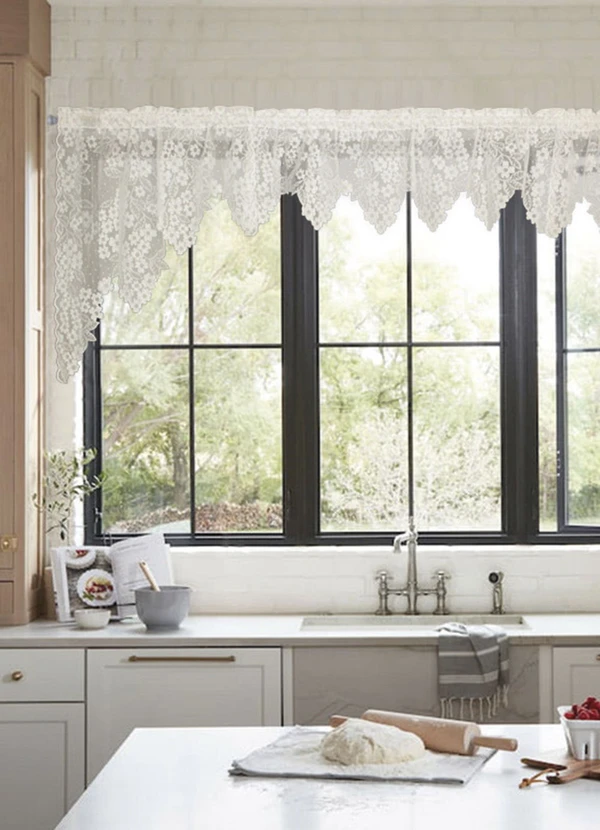 Santista - Cortina Cascata Artesanal Marfim Cerejeira 1