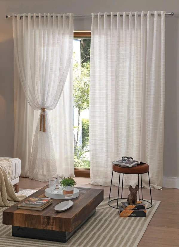 Santista - Cortina com Forro Marfim 3.50m X 2.50m