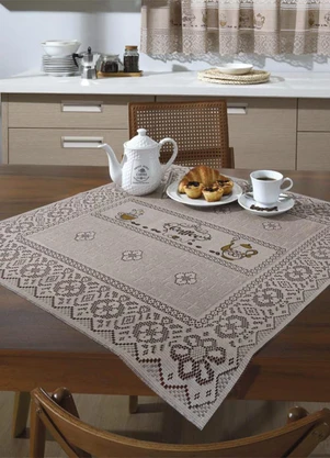 Santista - Toalha de Chá Quadrada Valência Desert Café - SANTISTA