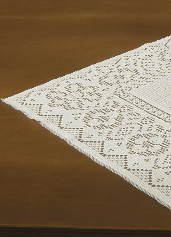 Santista - Toalha de Chá Quadrada Valência Marfim Café 2