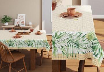 Toalha de Mesa Palmas 140x140 Cm