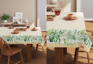 Toalha de Mesa Palmas 140x210 Cm