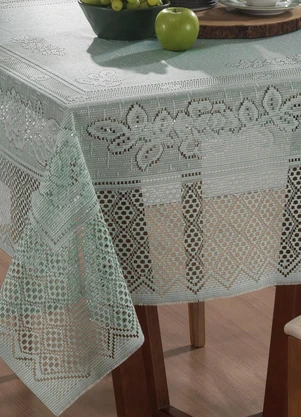 Lar e Lazer - Toalha de Mesa Quadrada Pistache 150x150 cm - LAR E LAZER