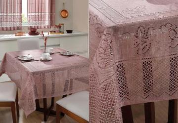 Toalha de Mesa Quadrada Rose 150x150 cm