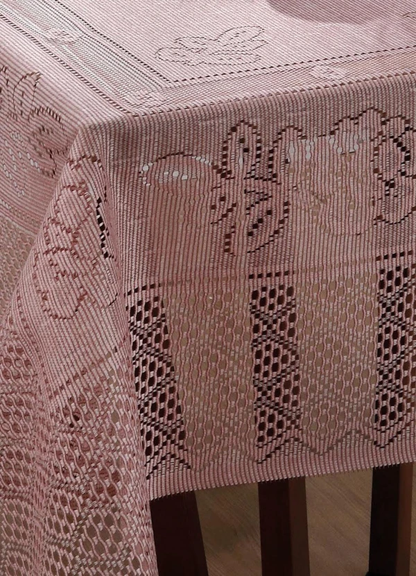 Lar e Lazer - Toalha de Mesa Quadrada Rose 150x150 cm 2