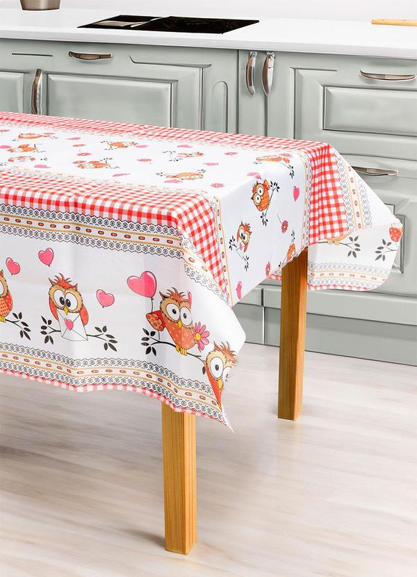Lar e Lazer - Toalha de Mesa Quadrada Vermelha 140x140 Cm