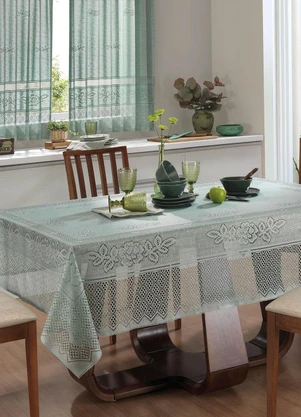 Lar e Lazer - Toalha de Mesa Retangular Pistache 150x220 cm - LAR E LAZER