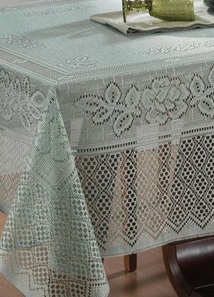 Lar e Lazer - Toalha de Mesa Retangular Pistache 150x220 cm - LAR E LAZER