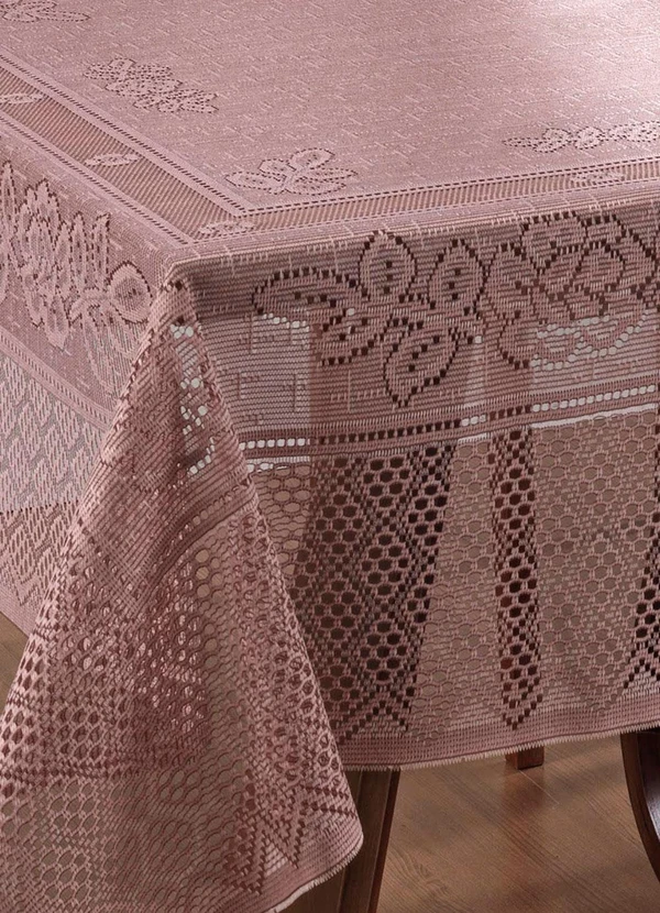 Lar e Lazer - Toalha de Mesa Retangular Rose 150x220 cm 2