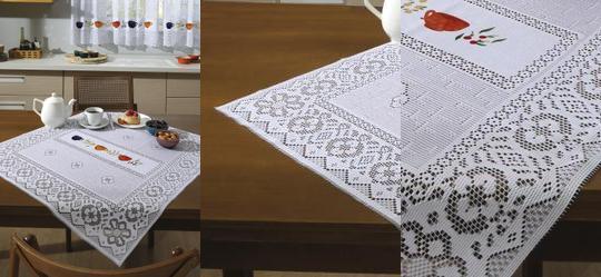 Toalha Quadrada Valncia Branca Xcaras