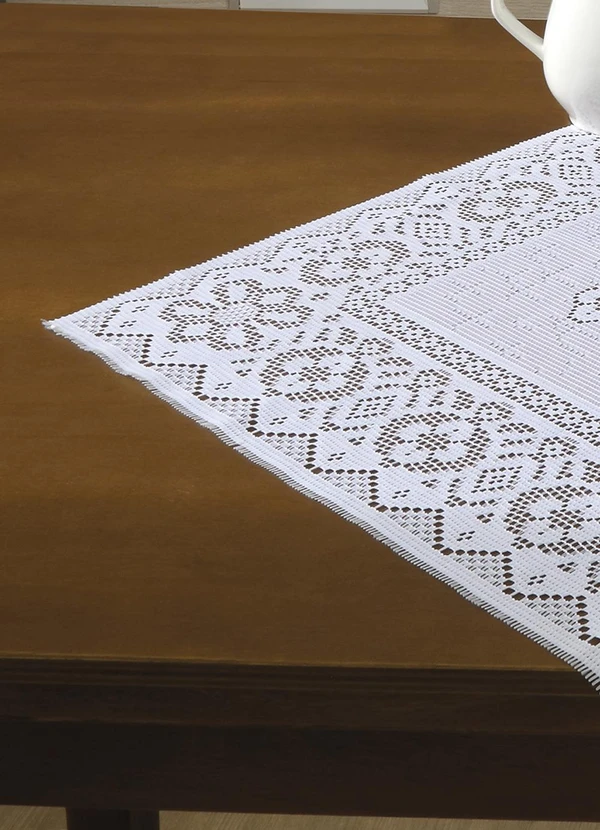 Santista - Toalha Quadrada Valência Branca Xícaras 2