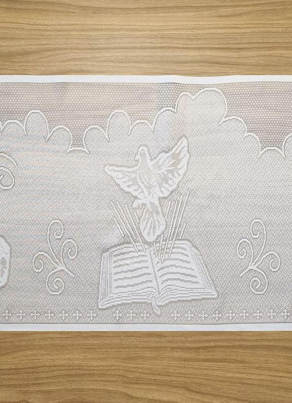 Lar e Lazer - Trilho Litúrgico Provérbios Branco 50x150 cm 2