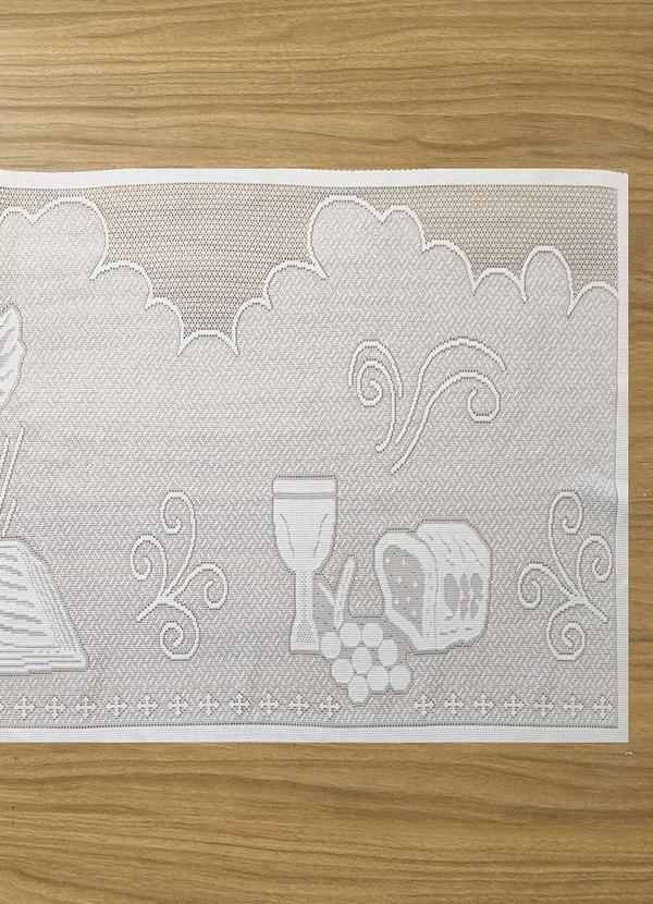 Lar e Lazer - Trilho Litúrgico Provérbios Branco 50x150 cm 3