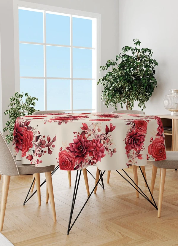 Lar e Lazer - Toalha de Mesa Redonda Rosa 1 Peça