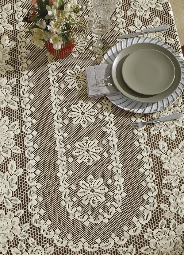 Santista - Toalha Oval Artesanal Bege Gardênia 1.50mx2.70m