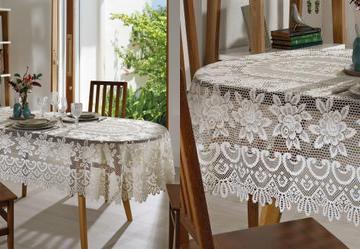 Toalha Oval Artesanal Cru Gard�nia 1.30m X 1.80m